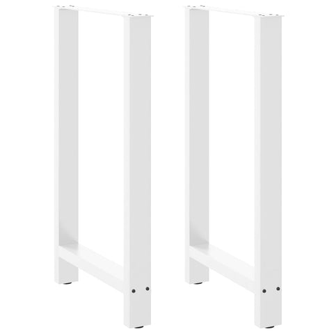 ZNTS Coffee Table Legs White 2 pcs 60x cm Steel 4013345