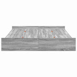 Storage Bed Frame Grey Sonoma 140 x 190 cm Engineered Wood 3335314