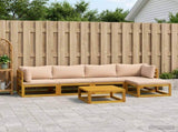 Sofa Set 6 pcs Natural Solid Acacia Wood 3417300