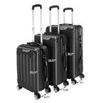 ZNTS 3 Pcs Suitcase Lightweight ABS Carry-on Hand Luggage 4 Spinner Wheels Trolley Case 40845860