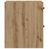 Narrow Bathroom Cupboard with Wheels Artisian Oak Engineered Wood 855294