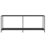Console Table Black Tempered glass 200 cm Length Simple 331707