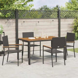 Garden Stacking Chairs 4 pcs Black and Brown 54 x 56 x 90 cm 3403061
