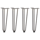 Hairpin Legs for Coffee Table 4 pcs Natural Steel 42 cm Solid Steel 4012443