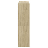 Bookcase with Doors Sonoma Oak 136x37x142 cm Engineered Wood 3206519