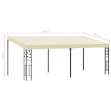 Wall-mounted Gazebo 6x3x2.5 m Cream 47999