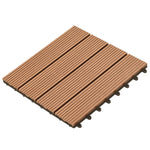 22 pcs Decking Tiles 30x30 cm 2 sqm WPC Dark Brown 277796