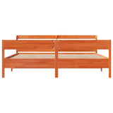 Bed Frame without Mattress Wax Brown 180x200 cm Super King Solid Wood Pine 3306920