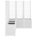 Garden Planter with Trellis White 160x120x140 cm PP 367879