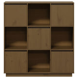 Highboard Honey Brown 110.5x35x117 cm Solid Wood Pine 814372