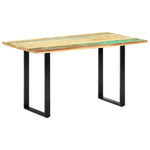 ZNTS Dining Table 140x70x76 cm Solid Reclaimed Wood 285834