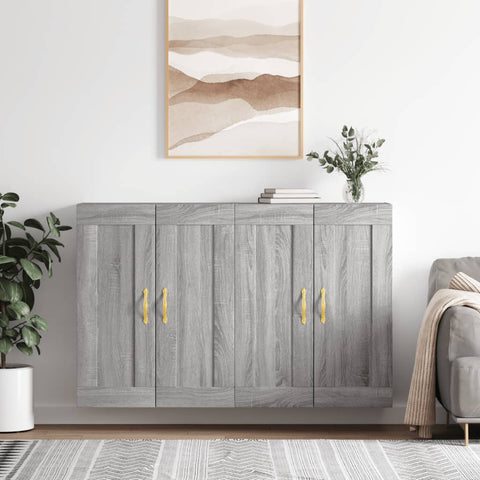 Wall Mounted Cabinets 2 pcs Grey Sonoma Engineered Wood 3198055