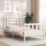 Bed Frame without Mattress White 90x200 cm Solid Wood Pine 3192867