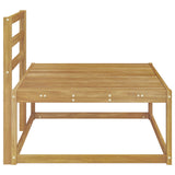 Outdoor End Sofa White 115 x 83 x 73 cm Solid Acacia Wood 901555