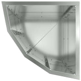 Corner Planter Silver 30 x 30 x 50 cm Galvanised steel 883680