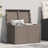 Garden Storage Box 180L Brown PP Wood Look 151231