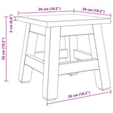 Stool Natural 26 x 26 x 26 cm Mahogany Wood 42012393