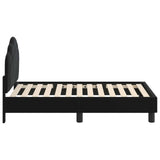Toddler Bed Frame with Headboard Black 70 x 140 cm Velvet 42010931