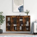 Wall Mounted Cabinets 2 pcs Smoked Oak Engineered Wood 3197950