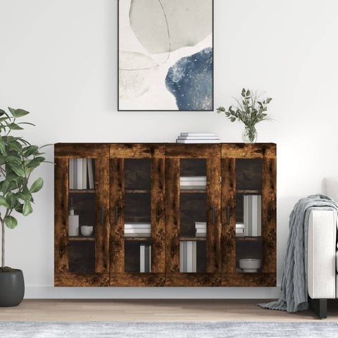 Wall Mounted Cabinets 2 pcs Smoked Oak Engineered Wood 3197950