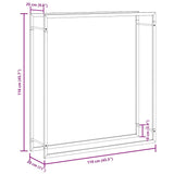 Firewood Rack Matt Black 110x28x116 cm Steel 350310