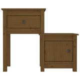 Bedside Cabinet 2pcs Honey Brown 79.5x38x65.5cm Solid Wood Pine 814546