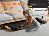 Folding Treadmill with Handrail & Adjustable Incline, 1-10 km/h Running Machine, Space Saving Low N601P303820B