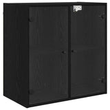 Wall Cabinet Black Oak 68 x 37 x 68.5 cm Engineered Wood 882912