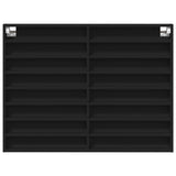 Vitrine Cabinet Black 100x8.5x75 cm Engineered Wood 847934