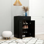 Shoe Cabinet Black 60x35x84 cm Engineered Wood 801072