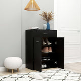 Shoe Cabinet Black 60x35x84 cm Engineered Wood 801072