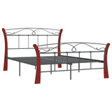 Bed Frame without Mattress Black Metal 120x200 cm 324878