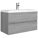 Sink Cabinet with Built-in Basin Grey Sonoma Engineered Wood 3120346