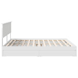 Storage Bed with Headboard White 180 x 200 cm Engineered Wood 3410770