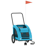 Pet Bike Trailer Blue Oxford Fabric and Iron 93981