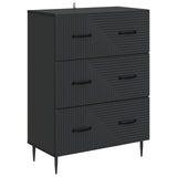 Drawer Cabinet Black 66 x 34.5 x 89.5 cm Engineered Wood 894836