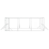 Outdoor Dog Kennel Silver 6x6x2 m Galvanised Steel 3190460