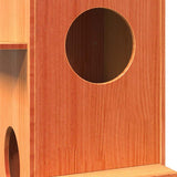 Cat House Wax Brown 43x43x90 cm Solid Wood Pine 859300