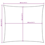 Sunshade Sail Oxford Fabric Square 4x4 m White 135249