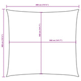 Sunshade Sail Oxford Fabric Square 4x4 m White 135249