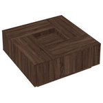 ZNTS Coffee Table Brown Oak 100x100x40 cm Engineered Wood 3284055