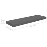 ZNTS Floating Wall Shelves 4 pcs High Gloss Grey 80x23.5x3.8 cm MDF 323795