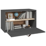 Wall Cabinet Grey 60x30x35 cm Solid Wood Pine 818352