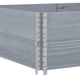 Pallet Collars 2 pcs Grey 150x100 cm Solid Wood Pine 4010307