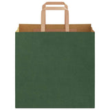 Paper Bags 250 pcs with Handles Green 26x17x25 cm 4101955