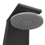 Outdoor Shower Black 55x60x224 cm Poly Rattan and Acacia Wood 368209