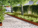 Lawn Edging 30 pcs 20 x 103 cm Weathering Steel Rusty 858330