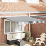 Automatic Retractable Awning Anthracite and White 300x250 cm 3310225