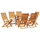 Garden Dining Set Folding 7 pcs Brown Solid Acacia Wood 3375755