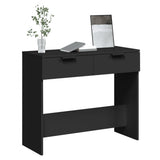 Console Table Black 90x36x75 cm Engineered Wood 811332